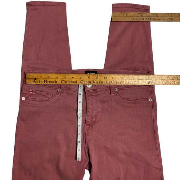 Hudson Krista Super Skinny Womens Jeans Tag 32 Dark Pink Mid-Rise W32xL29 Denim - Picture 9 of 11
